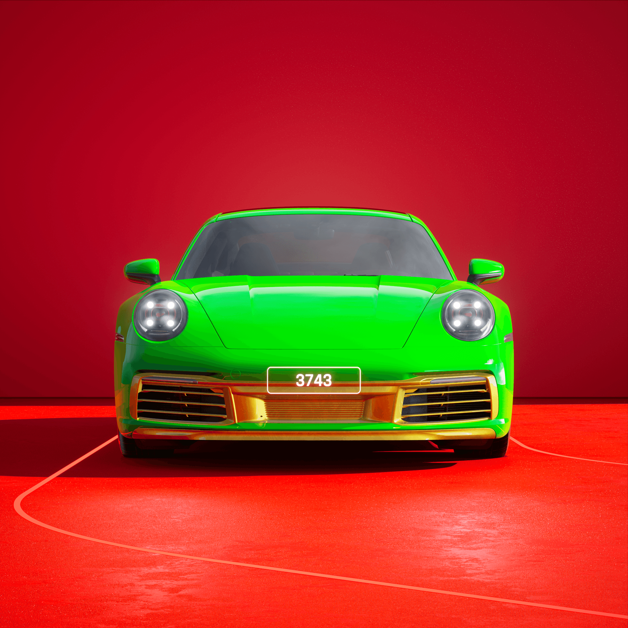 The PORSCHΞ 911 3743 image in phase