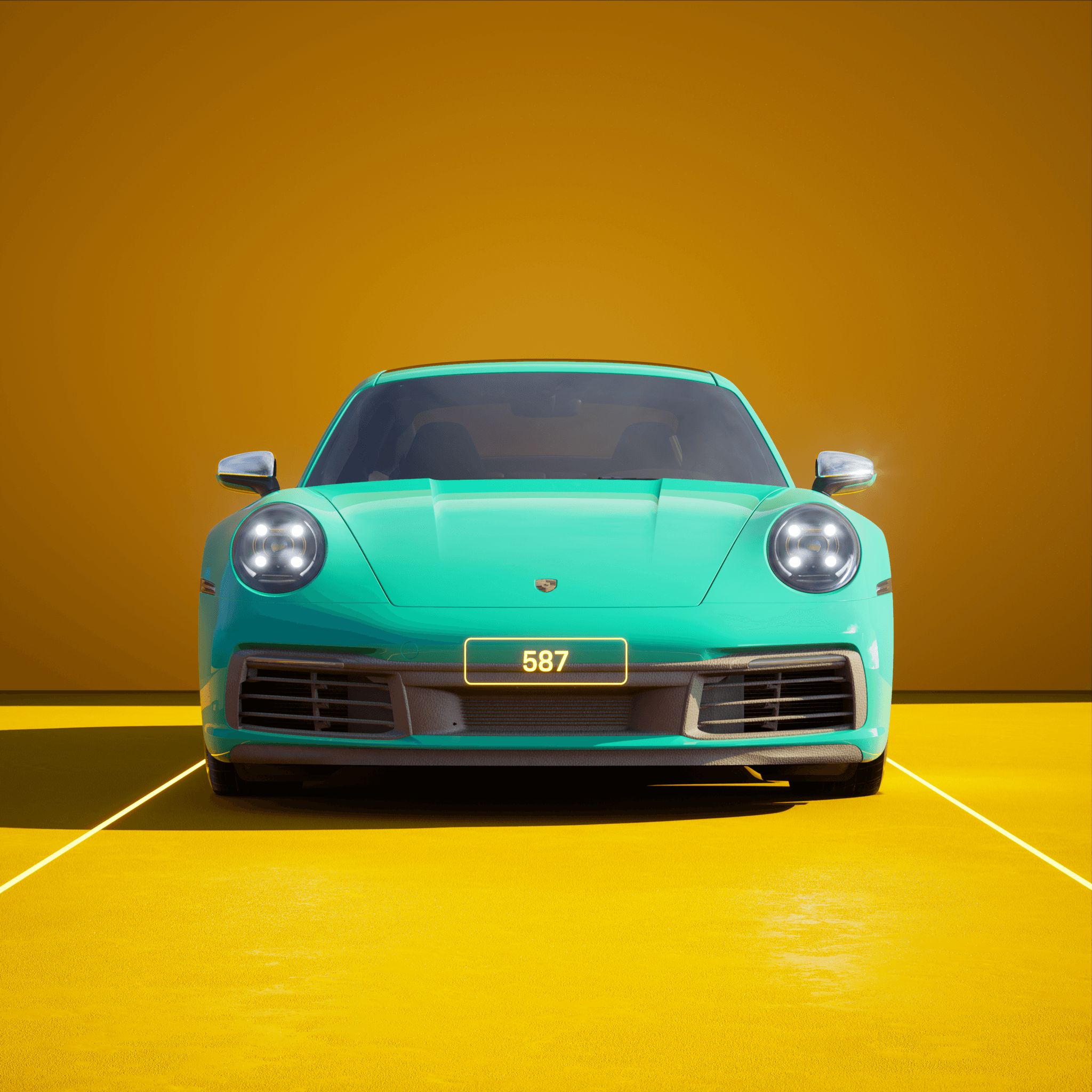 The PORSCHΞ 911 587 image in phase