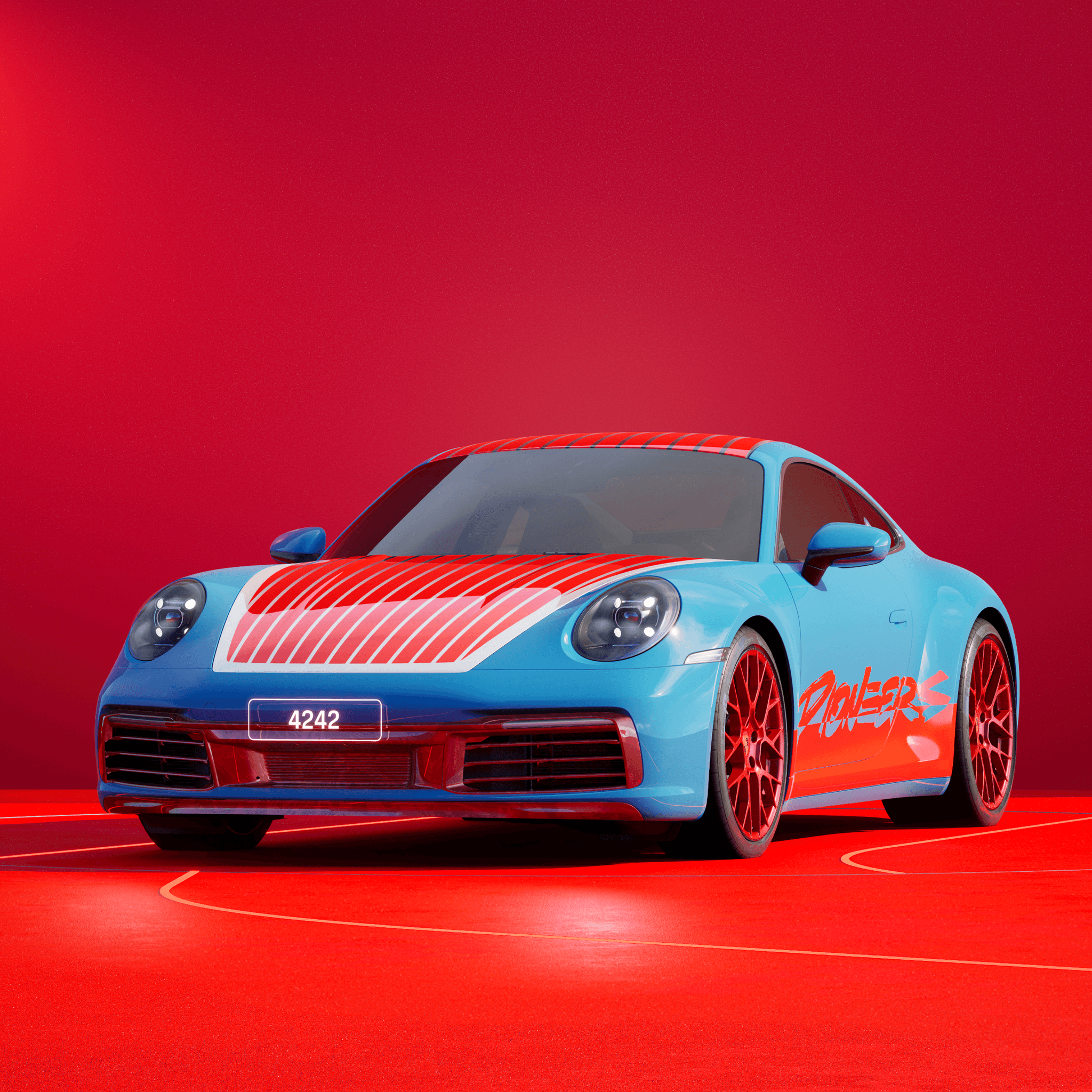 The PORSCHΞ 911 4242 image in phase