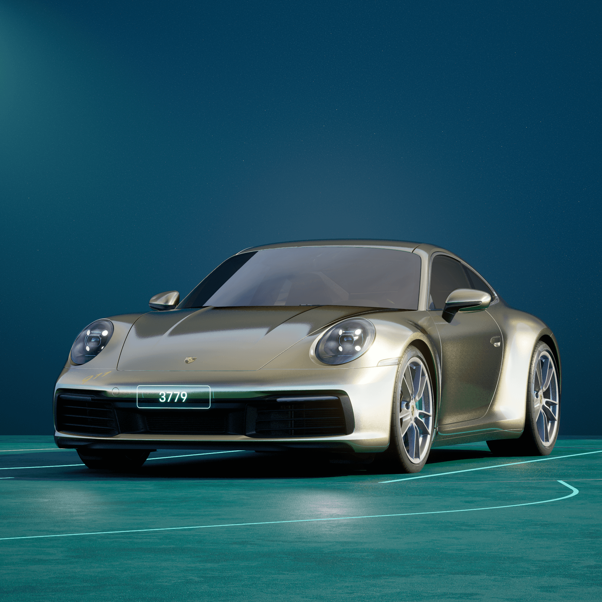 The PORSCHΞ 911 3779 image in phase