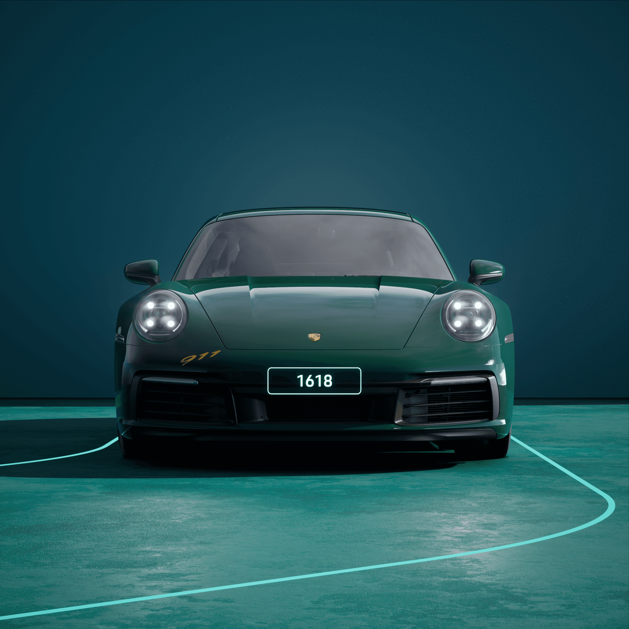 The PORSCHΞ 911 1618 image in phase