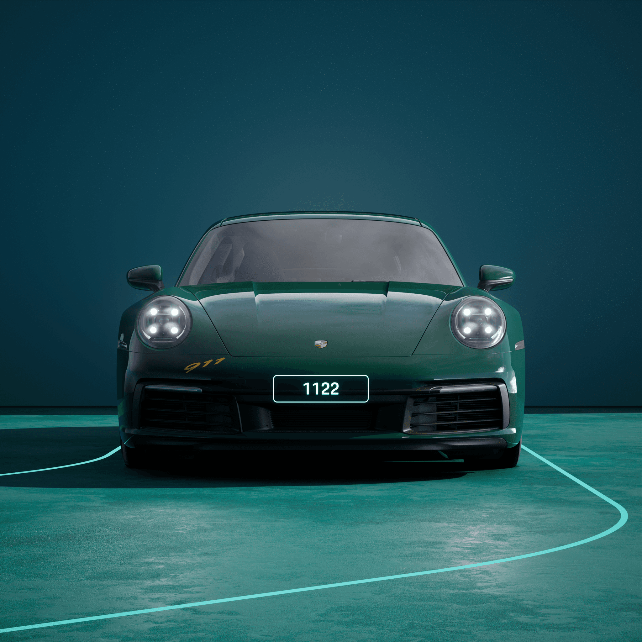 The PORSCHΞ 911 1122 image in phase