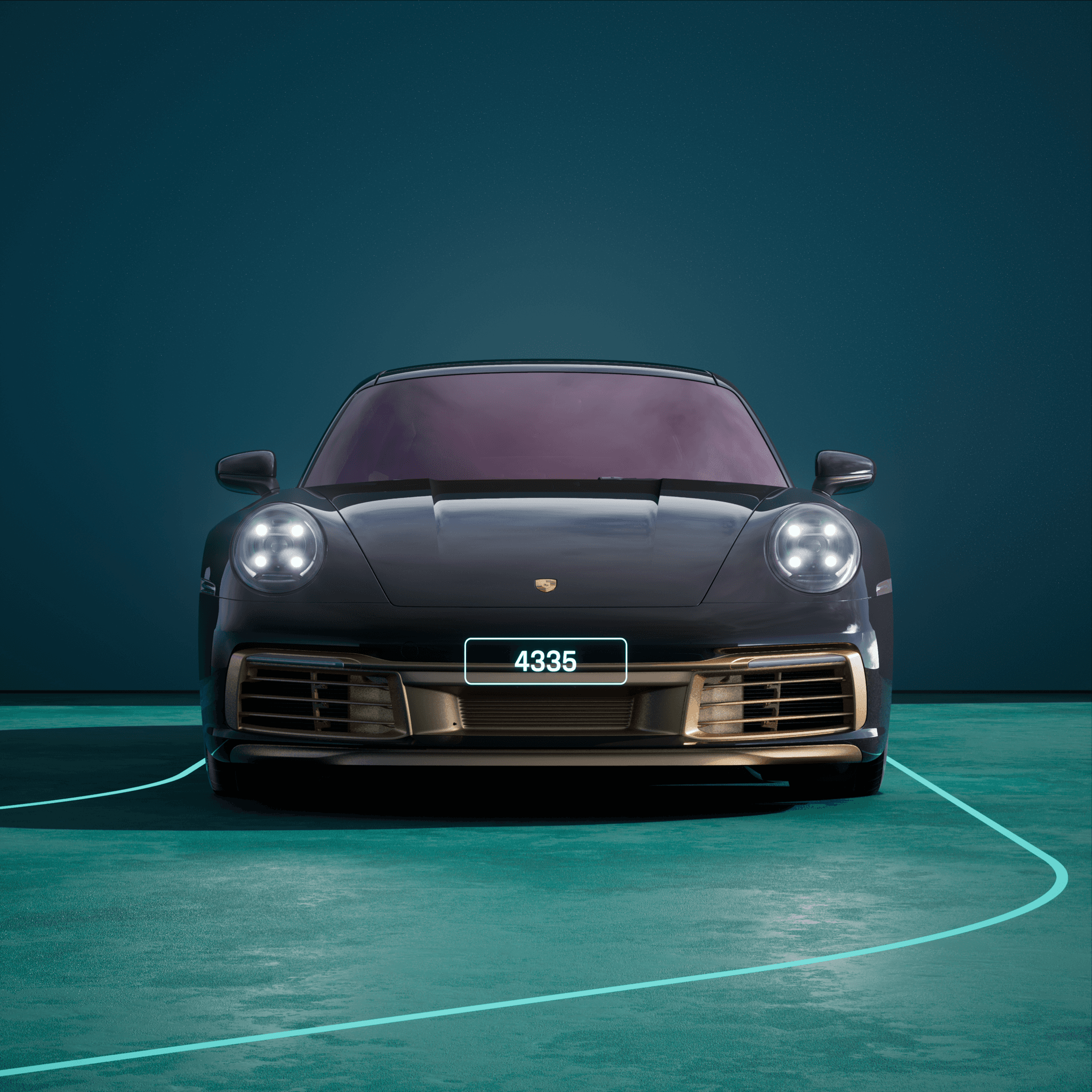 The PORSCHΞ 911 4335 image in phase
