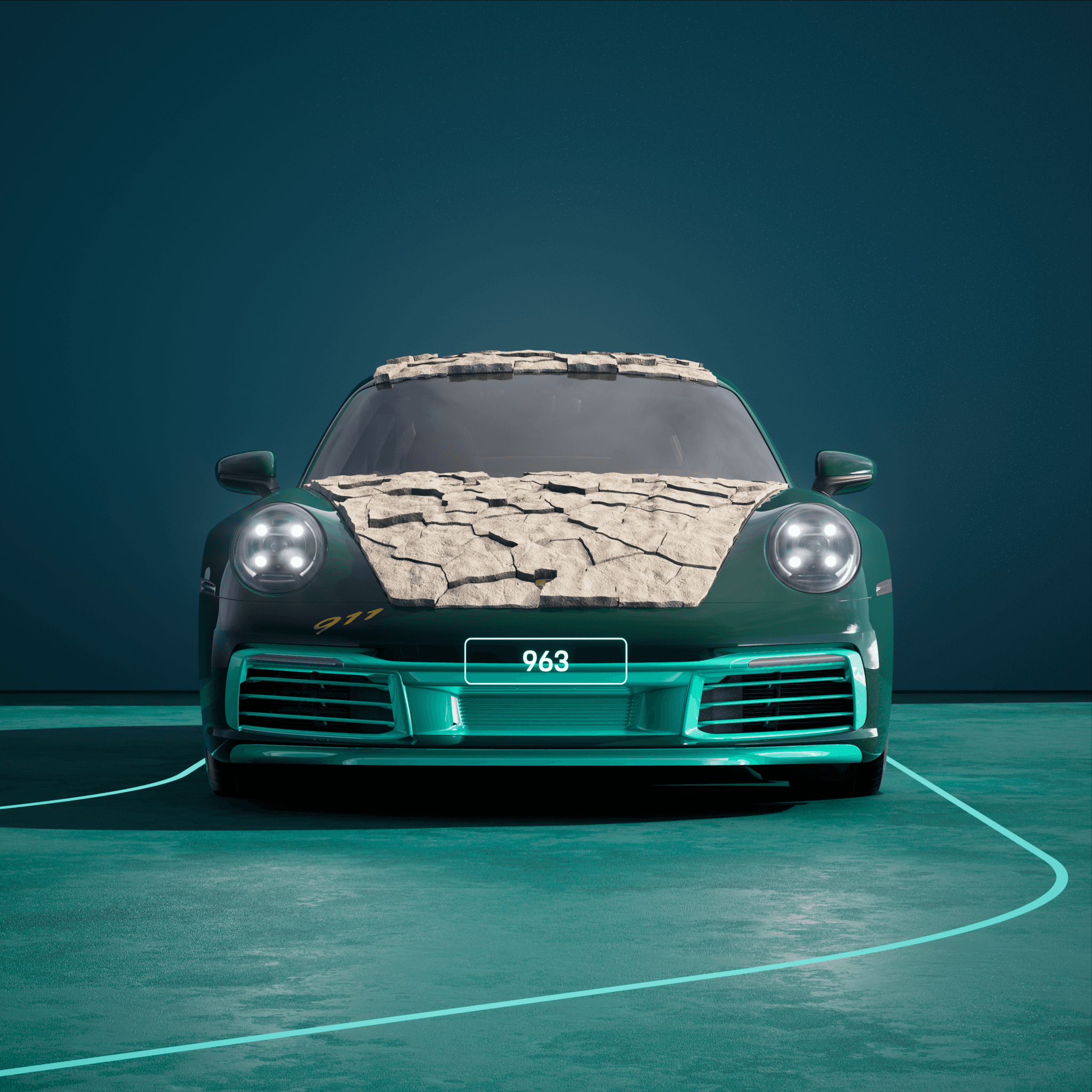 The PORSCHΞ 911 963 image in phase