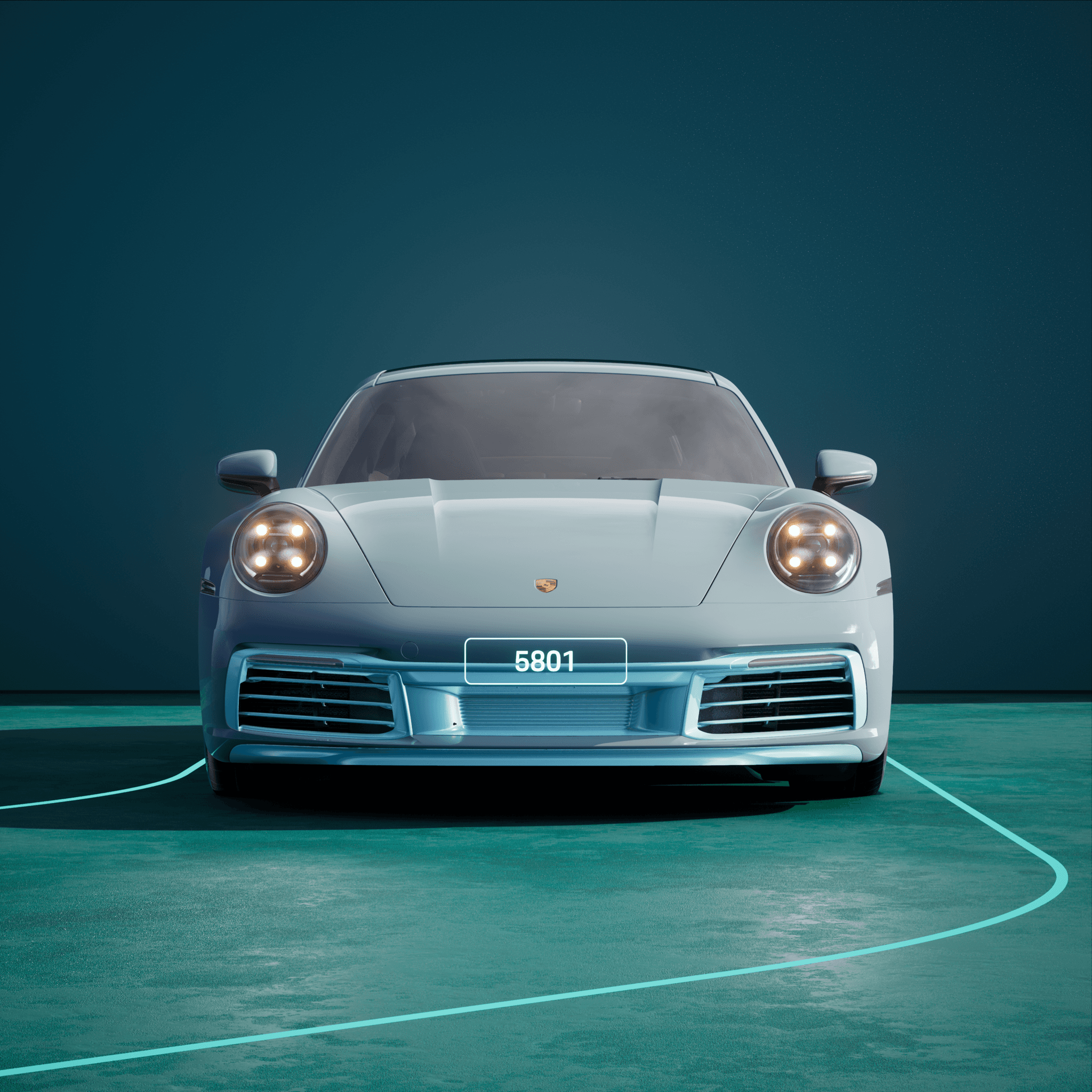 The PORSCHΞ 911 5801 image in phase