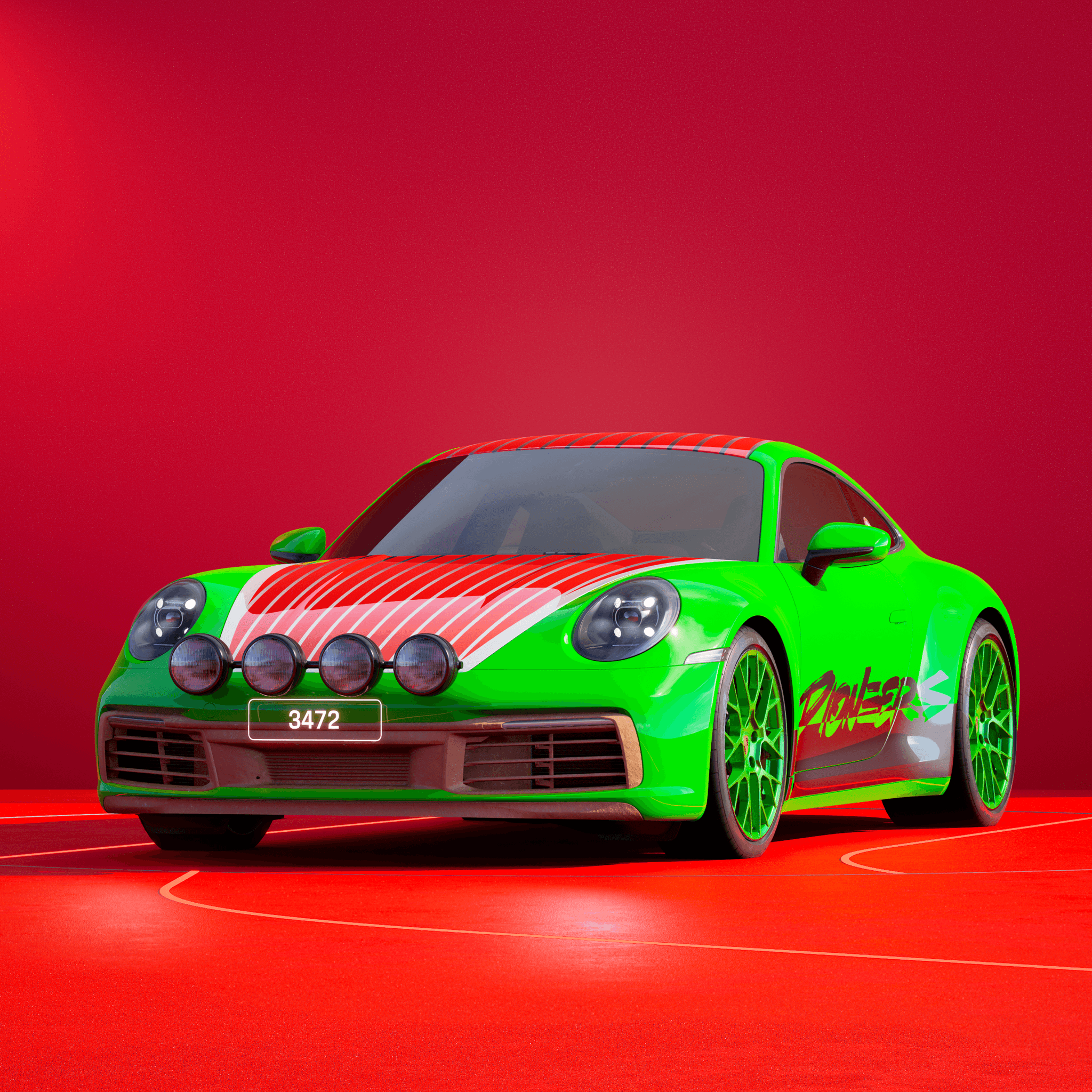 The PORSCHΞ 911 3472 image in phase