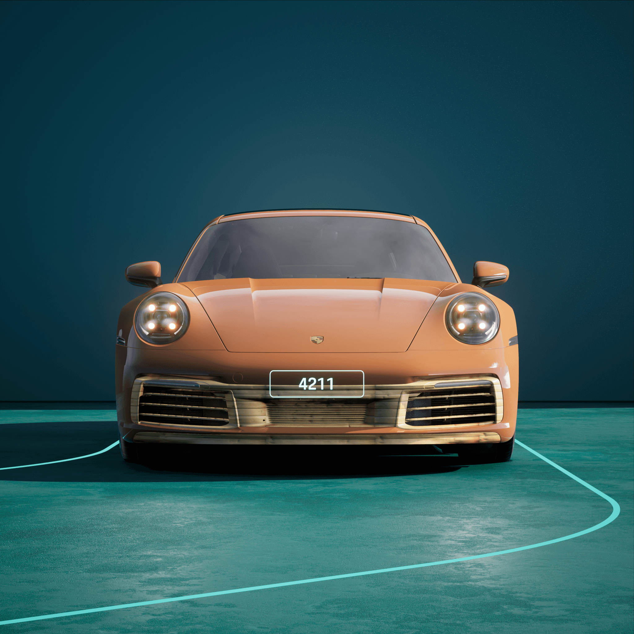 The PORSCHΞ 911 4211 image in phase