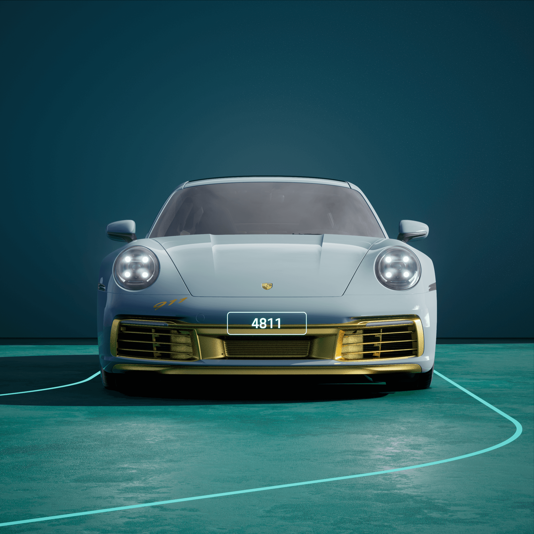 The PORSCHΞ 911 4811 image in phase