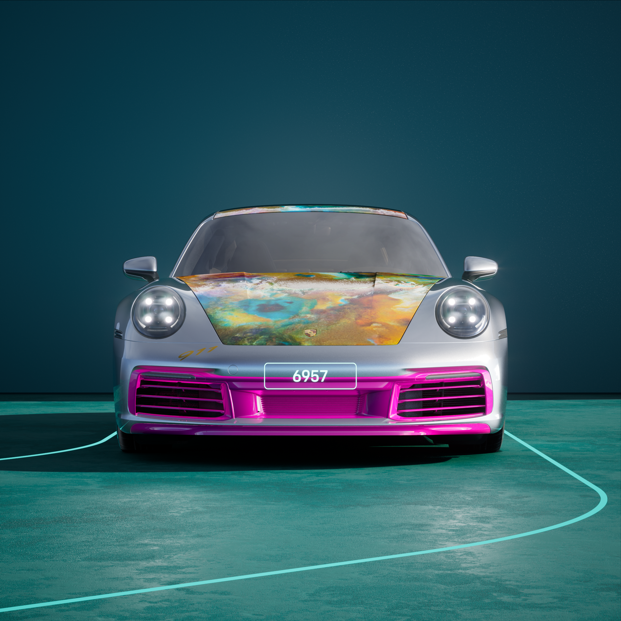 The PORSCHΞ 911 6957 image in phase