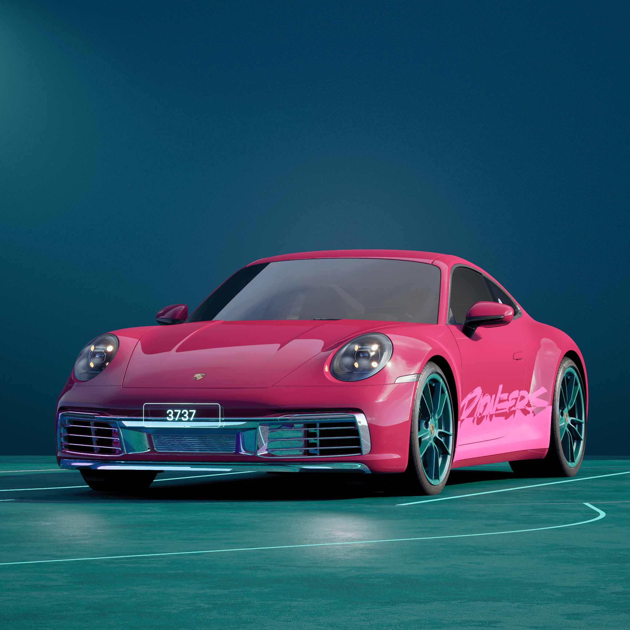 The PORSCHΞ 911 3737 image in phase
