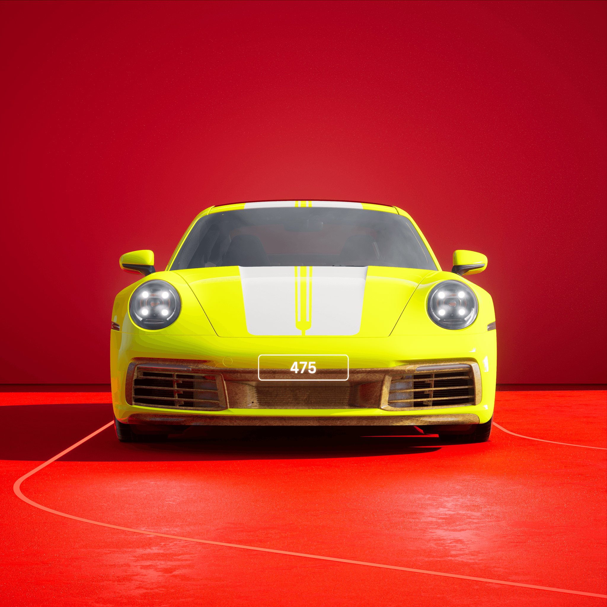 The PORSCHΞ 911 475 image in phase