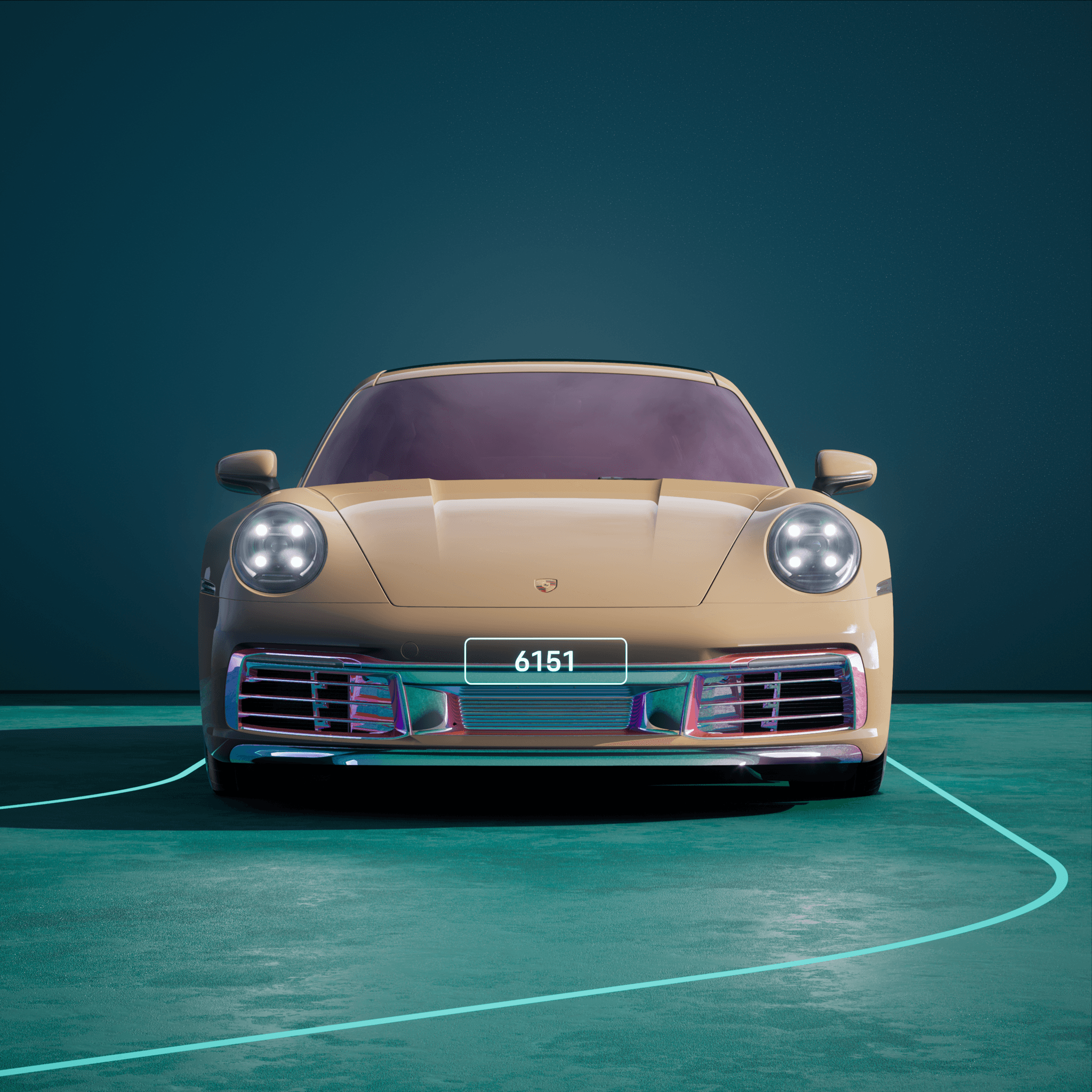 The PORSCHΞ 911 6151 image in phase