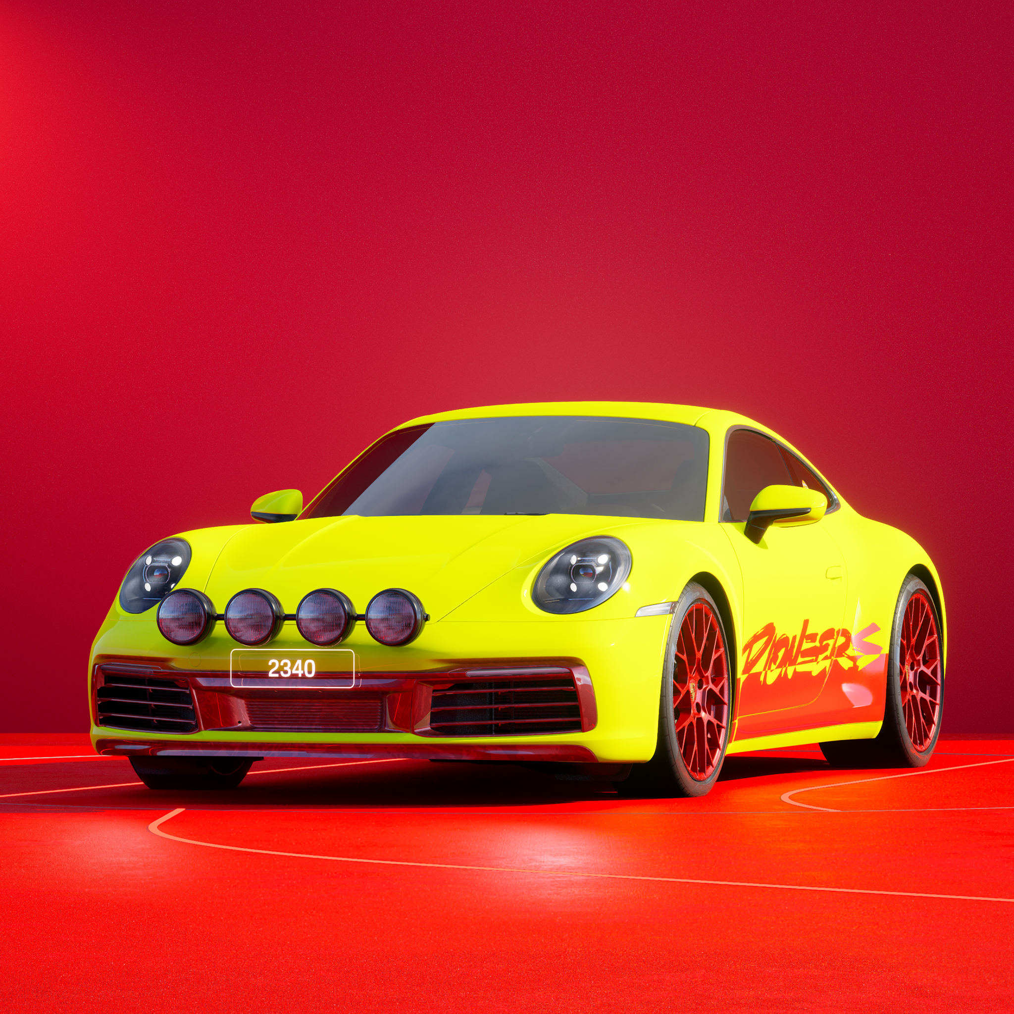 The PORSCHΞ 911 2340 image in phase