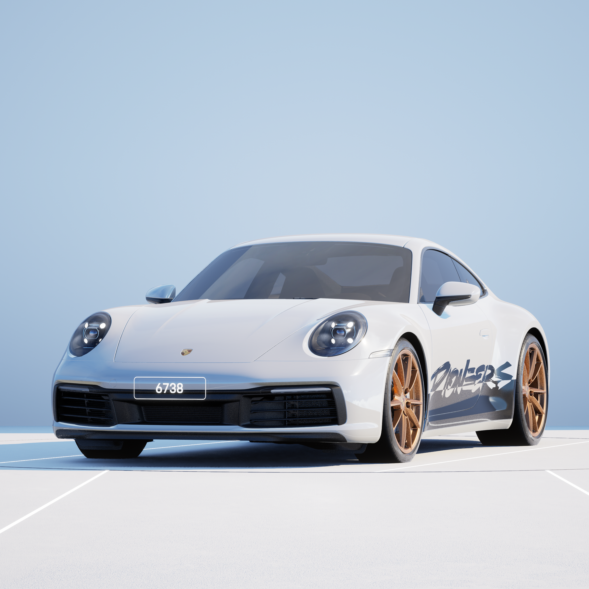 The PORSCHΞ 911 6738 image in phase