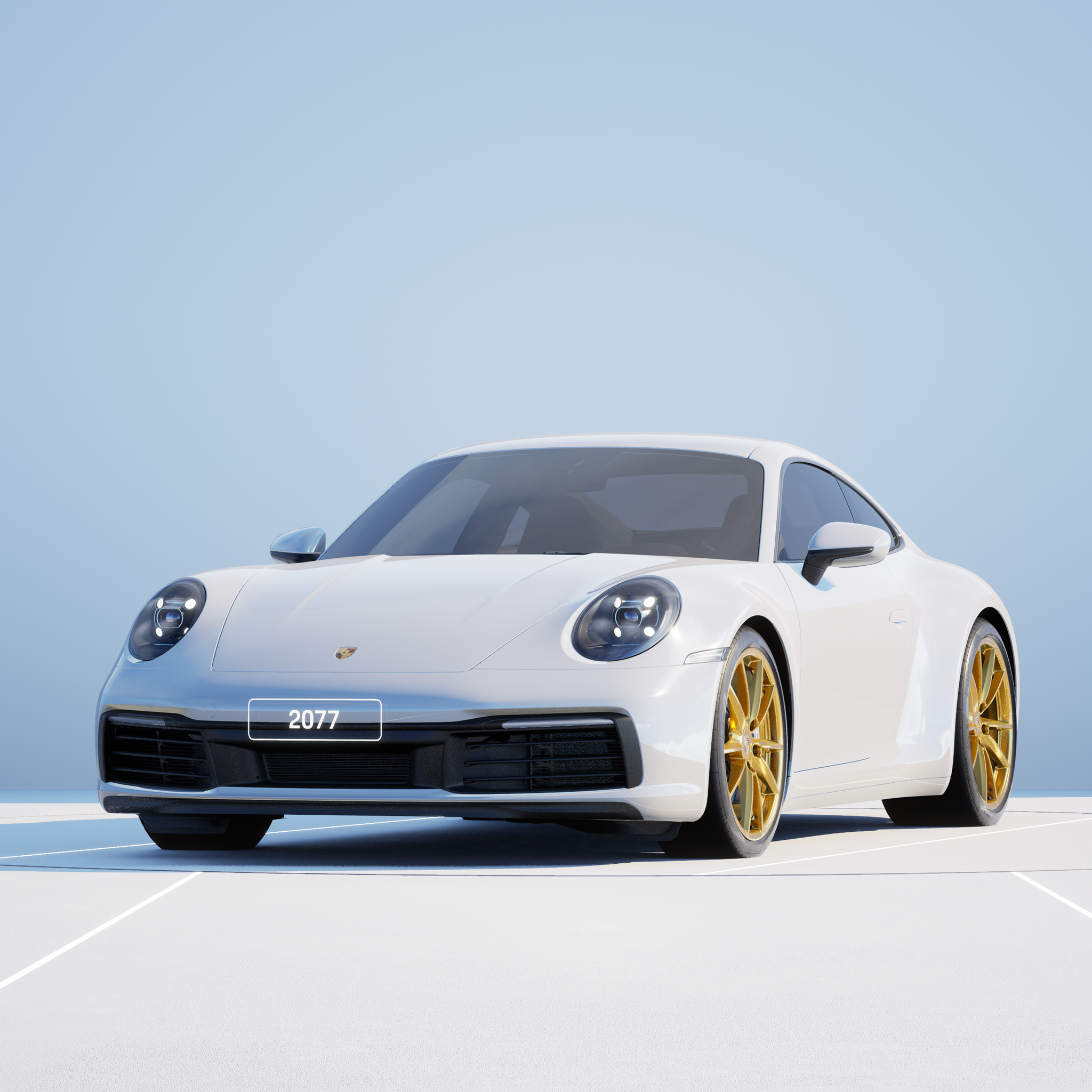 The PORSCHΞ 911 2077 image in phase