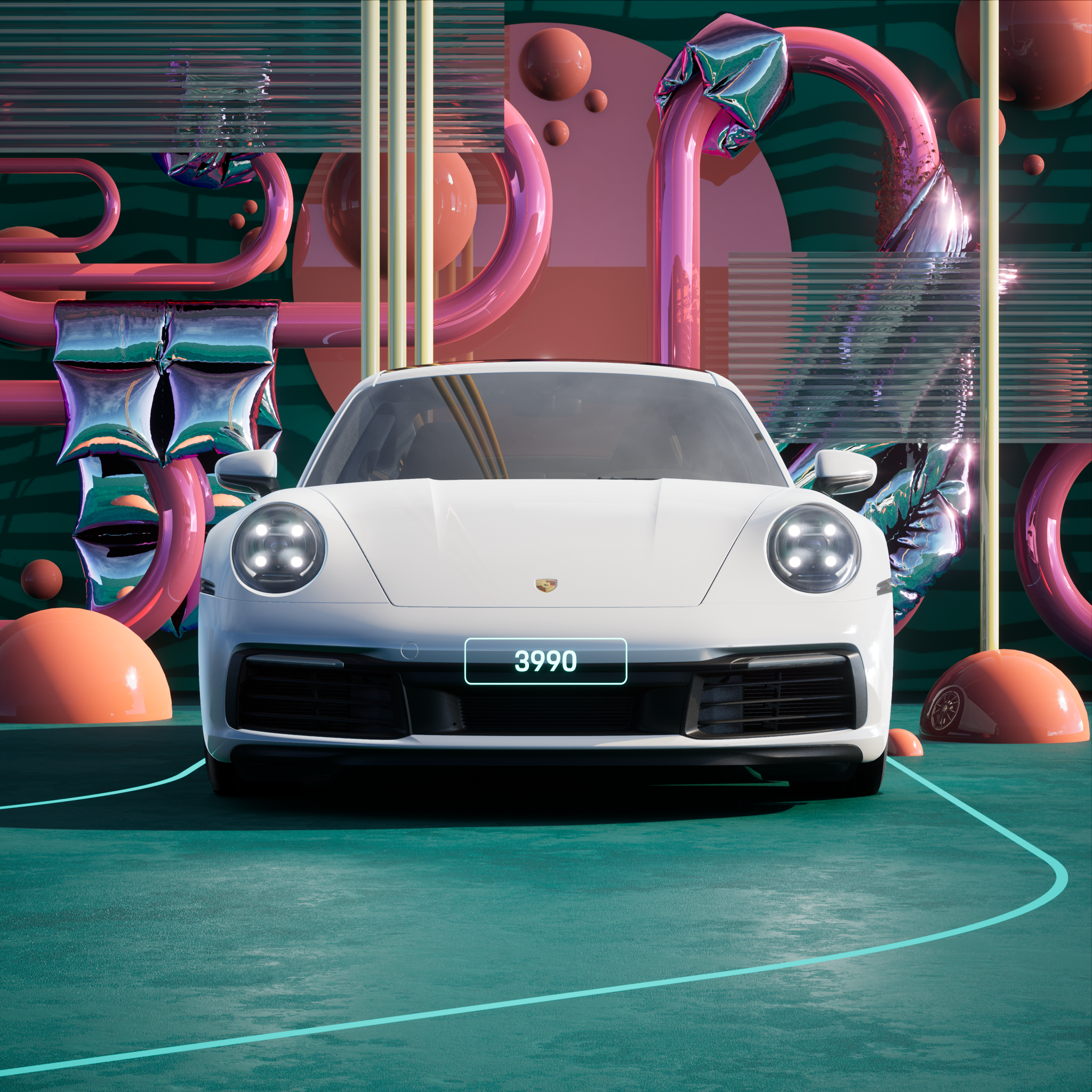 The PORSCHΞ 911 3990 image in phase