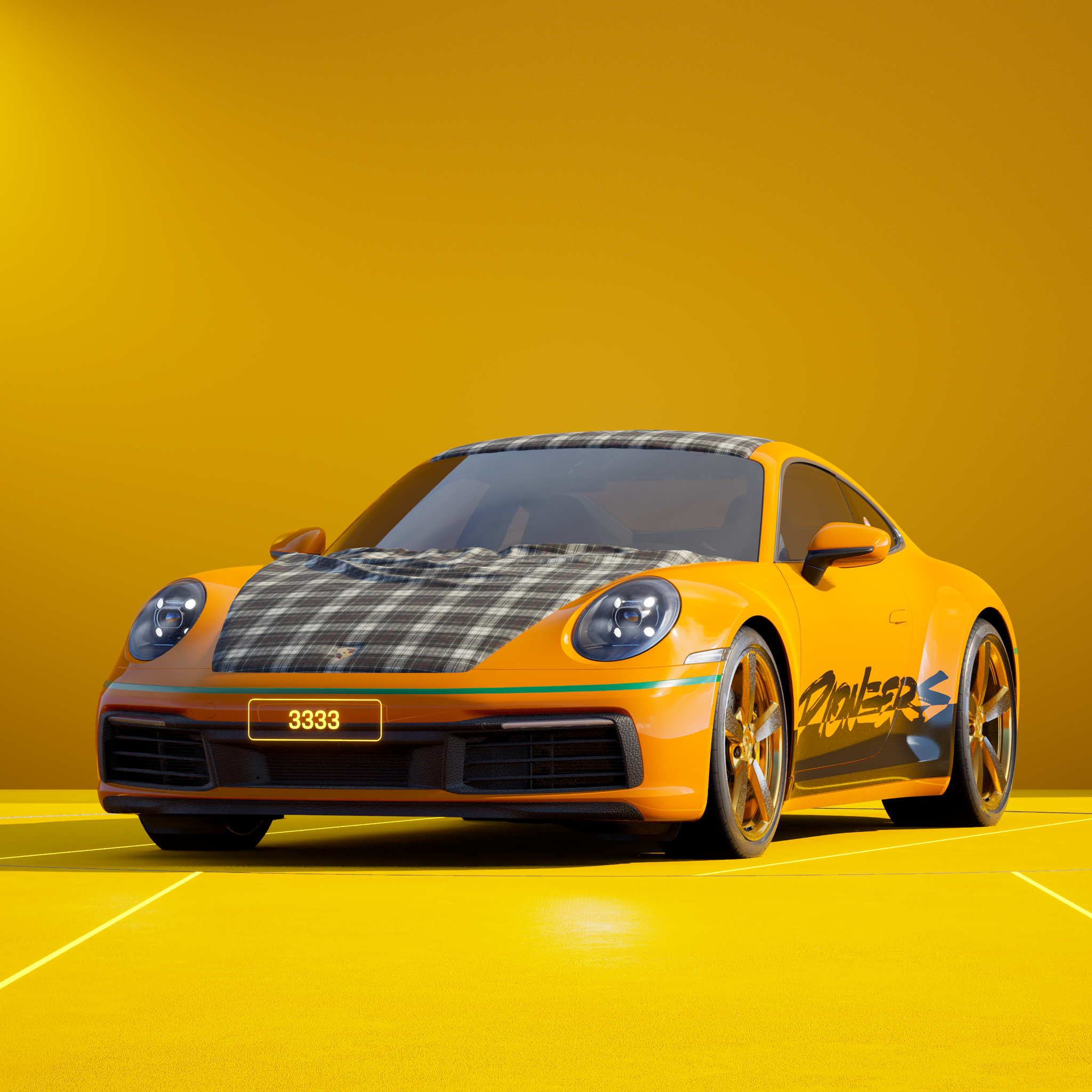 The PORSCHΞ 911 3333 image in phase